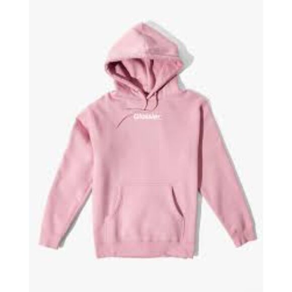 Glossier Original Pink Hoodie Sweatshirt New Size Medium - Picture 2 of 10